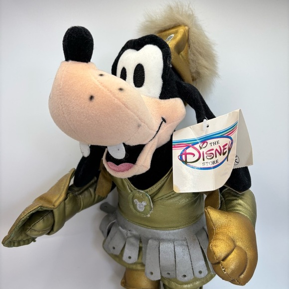 Vintage The Disney Store Roman Gladiator Goofy Plush 15” toy, original tag - Picture 2 of 4